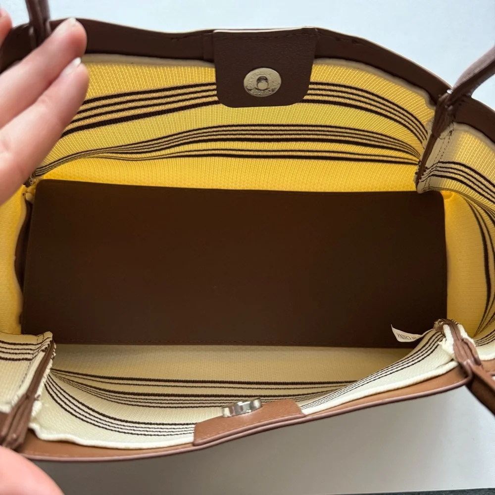 Cosy Island Brown and Cream Fly Woven Women's Purse Set - Picture 5 of 10